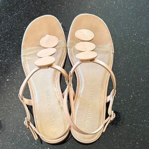Jack Rogers Worth Leather Sandals in Toast